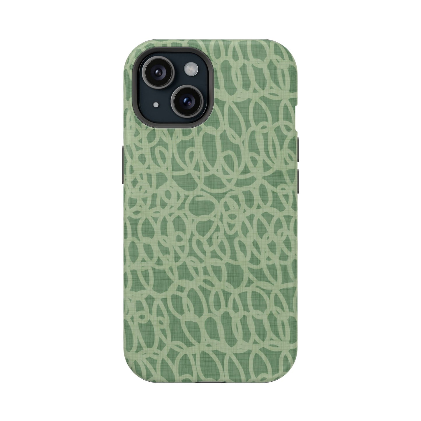 Sage Green Scribble Loops MagSafe® iPhone Tough Case