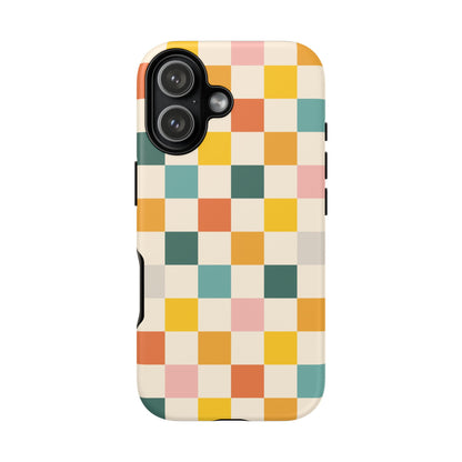 Retro 70s Gingham iPhone Tough Case