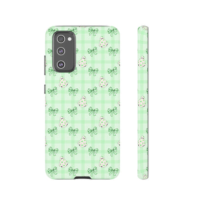 Green Gingham Ghosts & Bows Samsung Galaxy Tough Case
