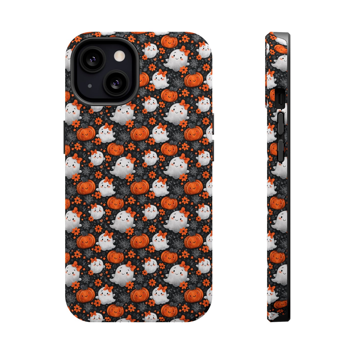 Cute Kawaii Lady Ghosts & Pumpkins MagSafe® iPhone Tough Case
