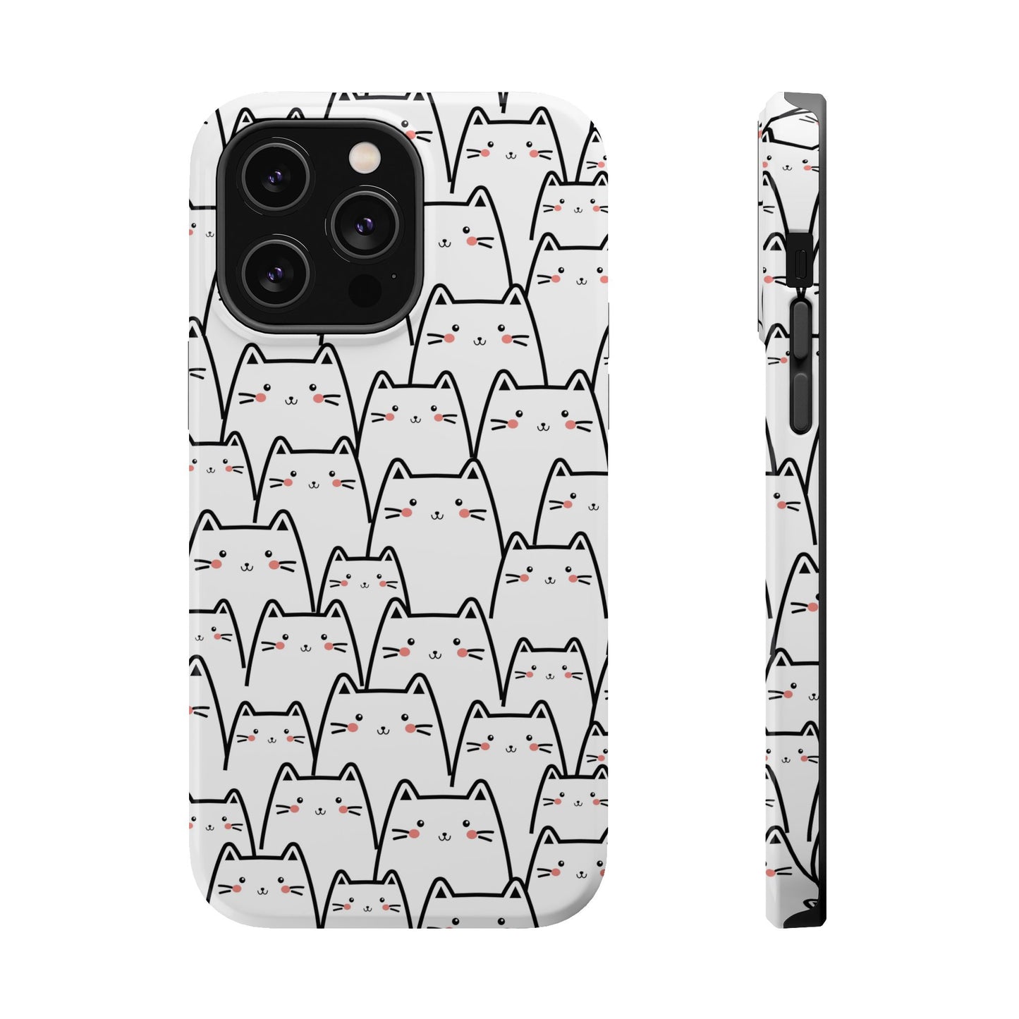 Kawaii Cat Crowd MagSafe® Tough iPhone Case