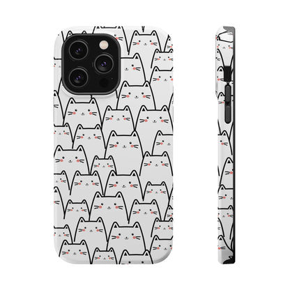 Kawaii Cat Crowd MagSafe® Tough iPhone Case