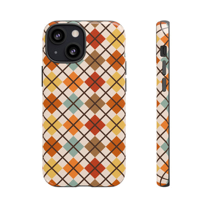 Autumn Argyle Tough iPhone Case