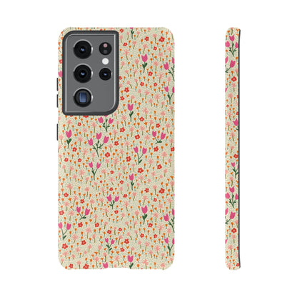 Vintage Cream Wildflower Meadow Samsung Galaxy Tough Case