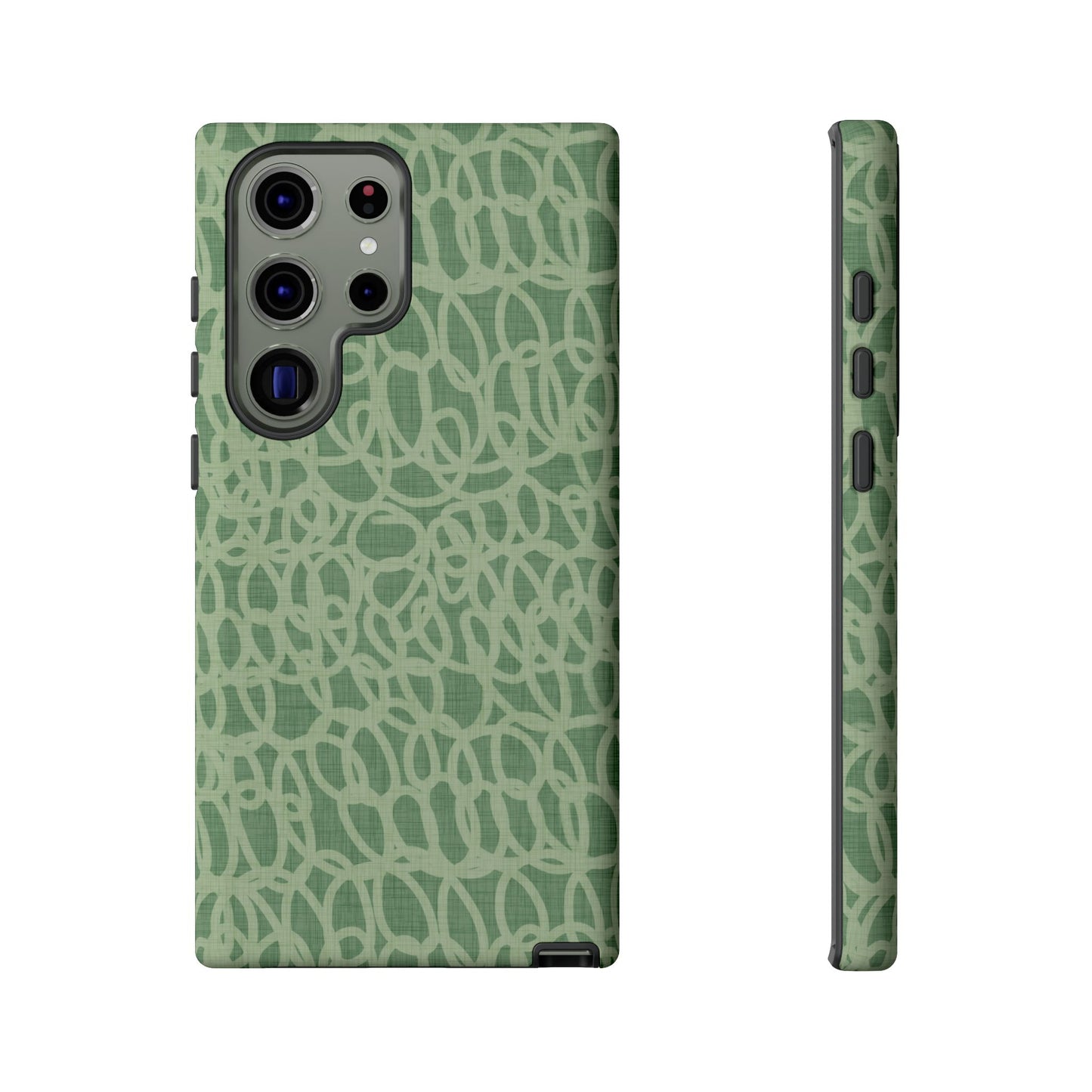 Sage Green Scribble Loops Samsung Galaxy Tough Case