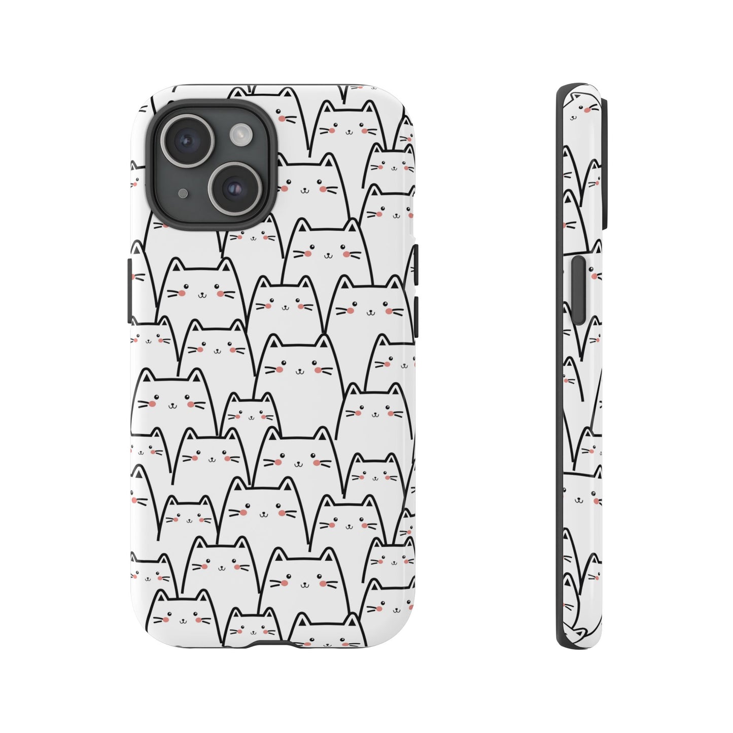 Kawaii Cat Crowd Tough iPhone Case