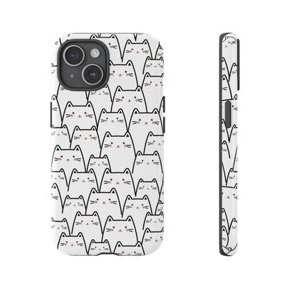 Kawaii Cat Crowd Tough iPhone Case