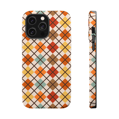Autumn Argyle MagSafe® Tough iPhone Case