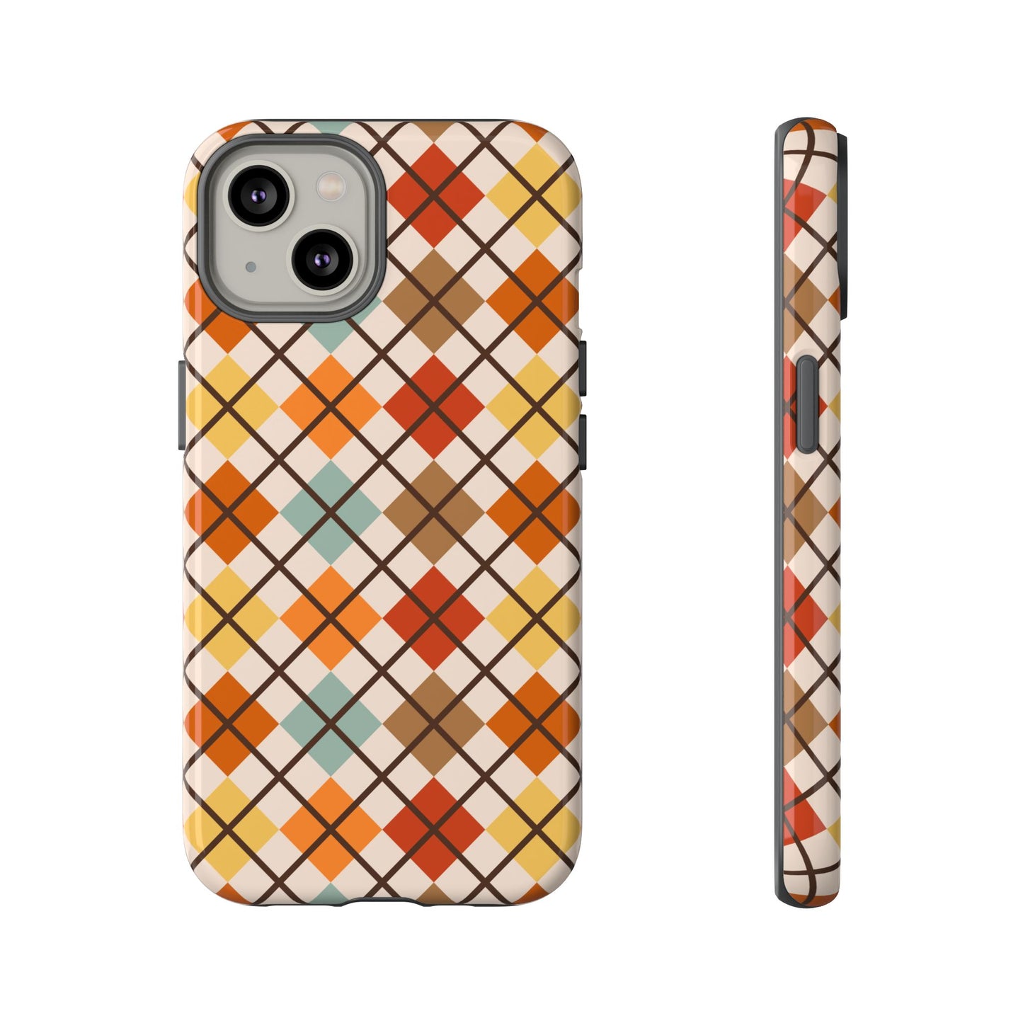 Autumn Argyle Tough iPhone Case