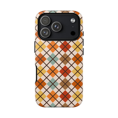 Autumn Argyle iPhone Tough Case