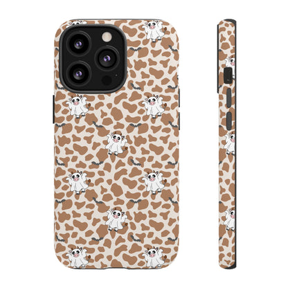 Brown Moo Ghosts & Bats iPhone Tough Case