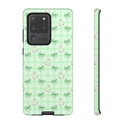 Green Gingham Ghosts & Bows Samsung Galaxy Tough Case