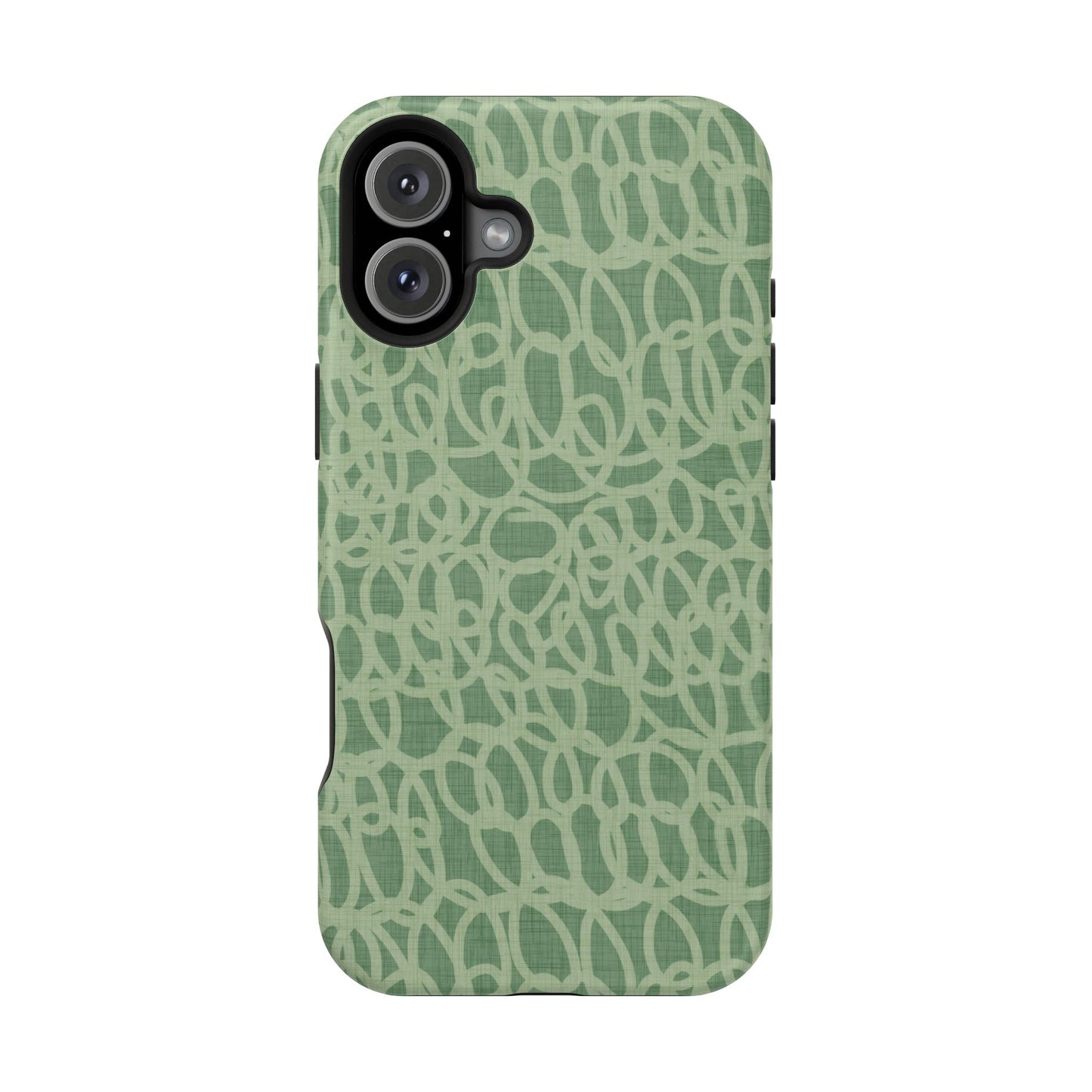 Sage Green Scribble Loops MagSafe® iPhone Tough Case