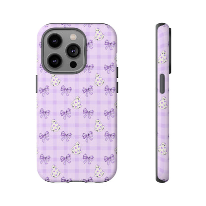 Purple Gingham Ghosts & Bows iPhone Tough Case