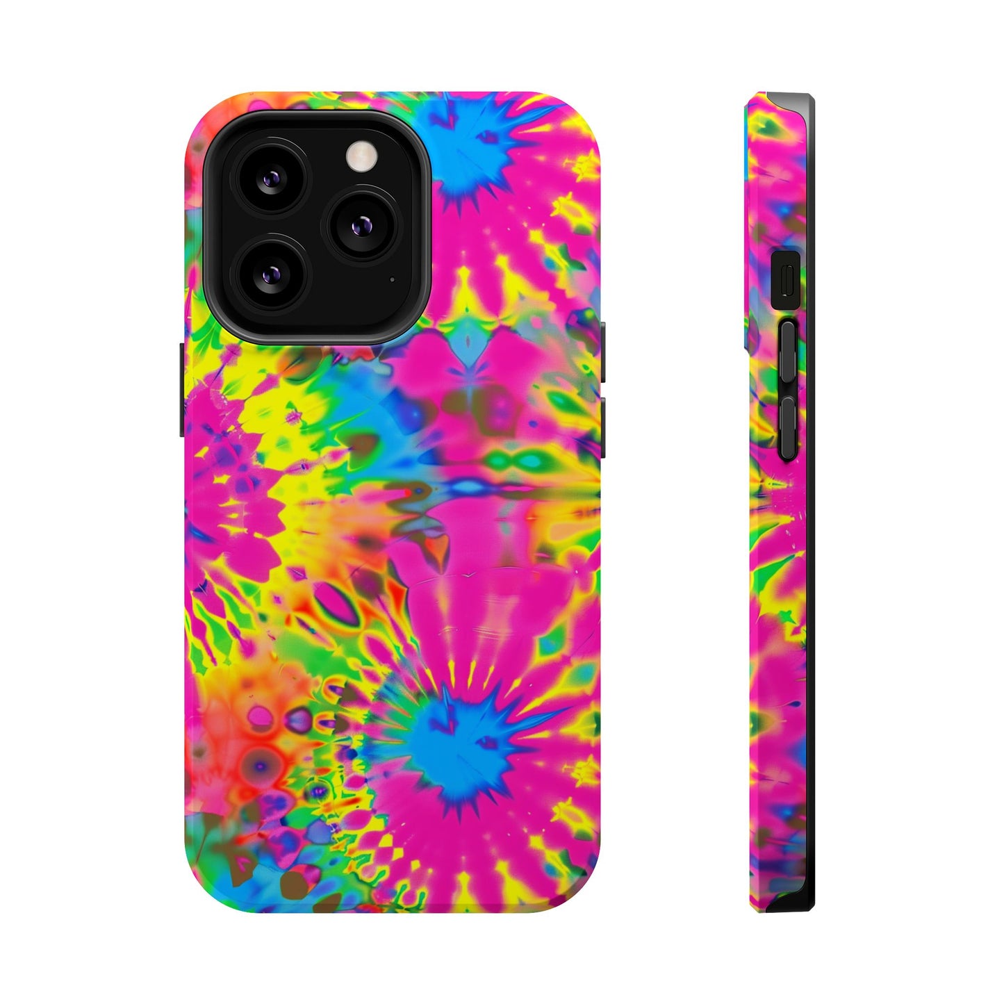 Neon Tie-Dye Burst MagSafe® Tough iPhone Case