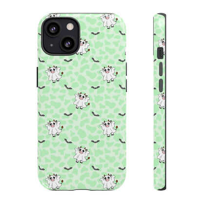 Green Moo Ghosts & Bats iPhone Tough Case
