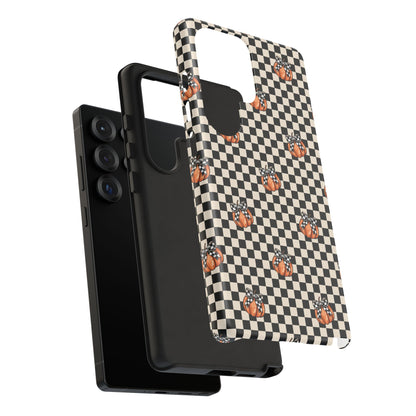 Checkered Cute Pumpkins & Bows Samsung Galaxy Tough Case