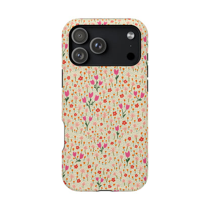 Vintage Cream Wildflower Meadow MagSafe® iPhoneTough  Case