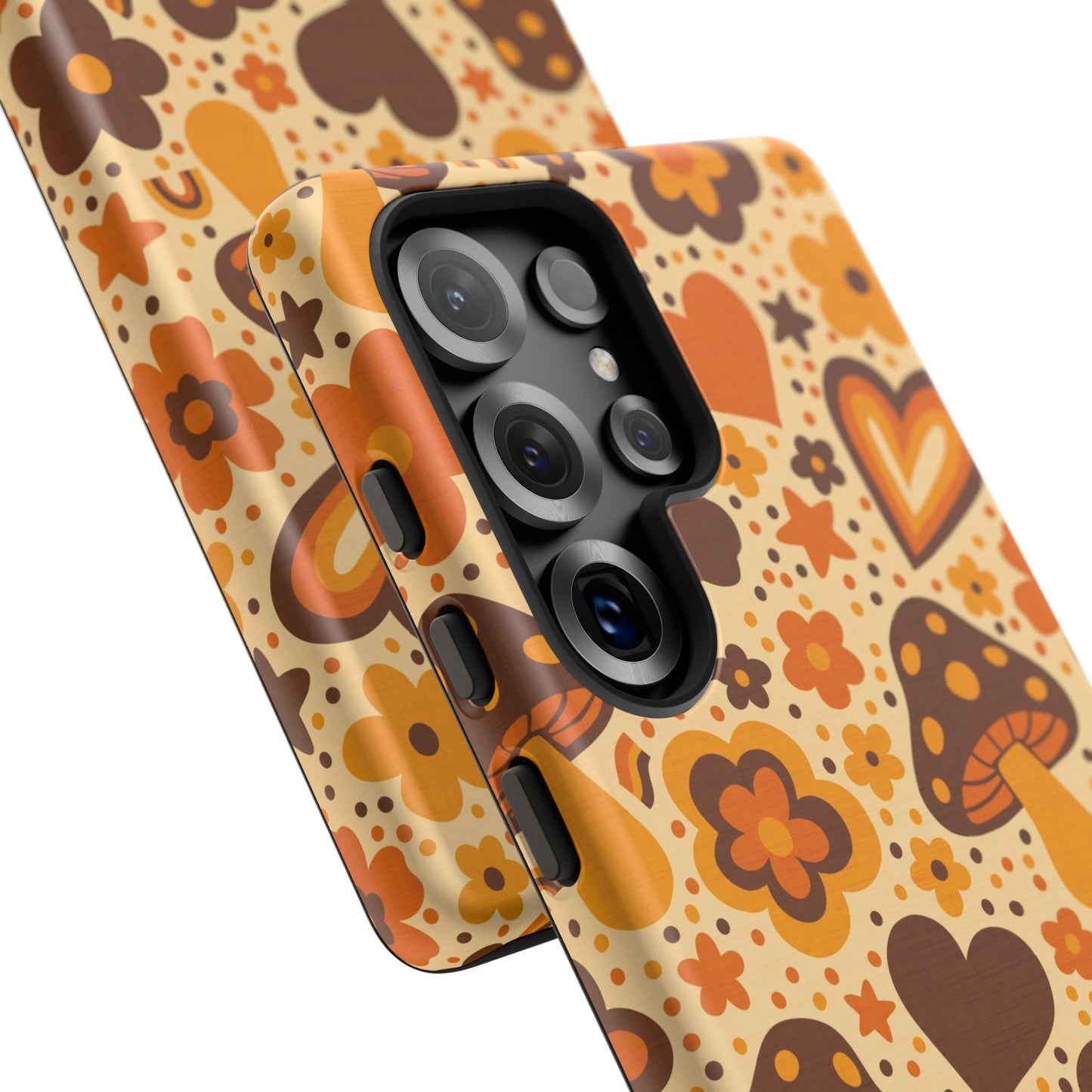 Groovy Harvest Mushrooms, Hearts and Flowers Samsung Galaxy Tough Case