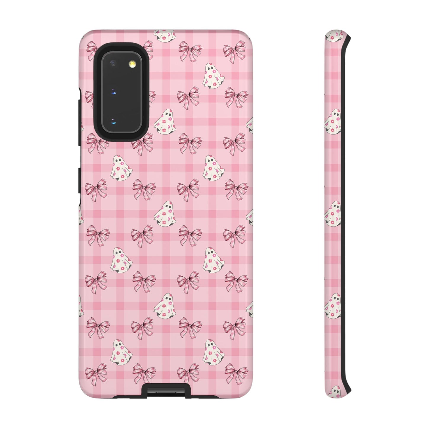 Pink Gingham Ghosts & Bows Samsung Galaxy Tough Case