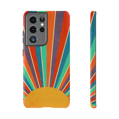Retro Rainbow Sunburst Samsung Galaxy Tough Case