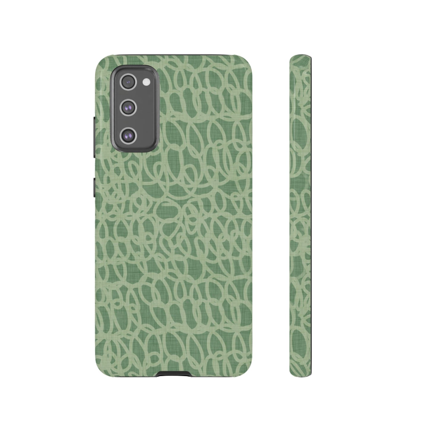 Sage Green Scribble Loops Samsung Galaxy Tough Case