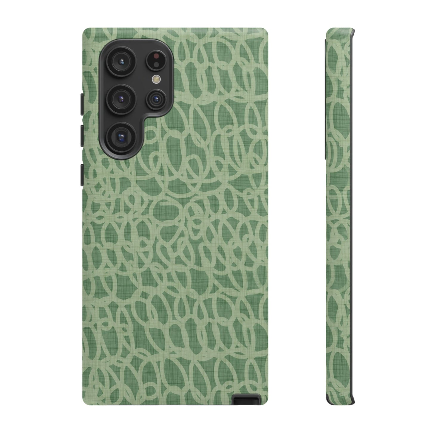Sage Green Scribble Loops Samsung Galaxy Tough Case