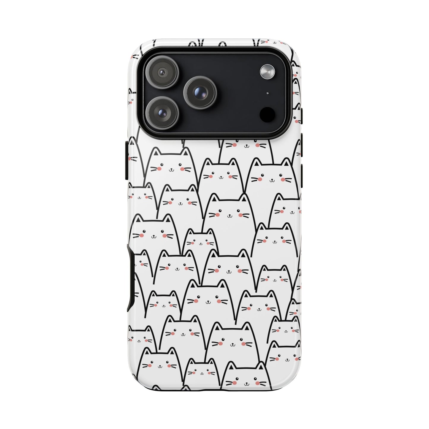 Kawaii Cat Crowd Tough iPhone Case