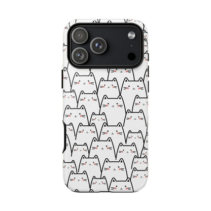Kawaii Cat Crowd Tough iPhone Case