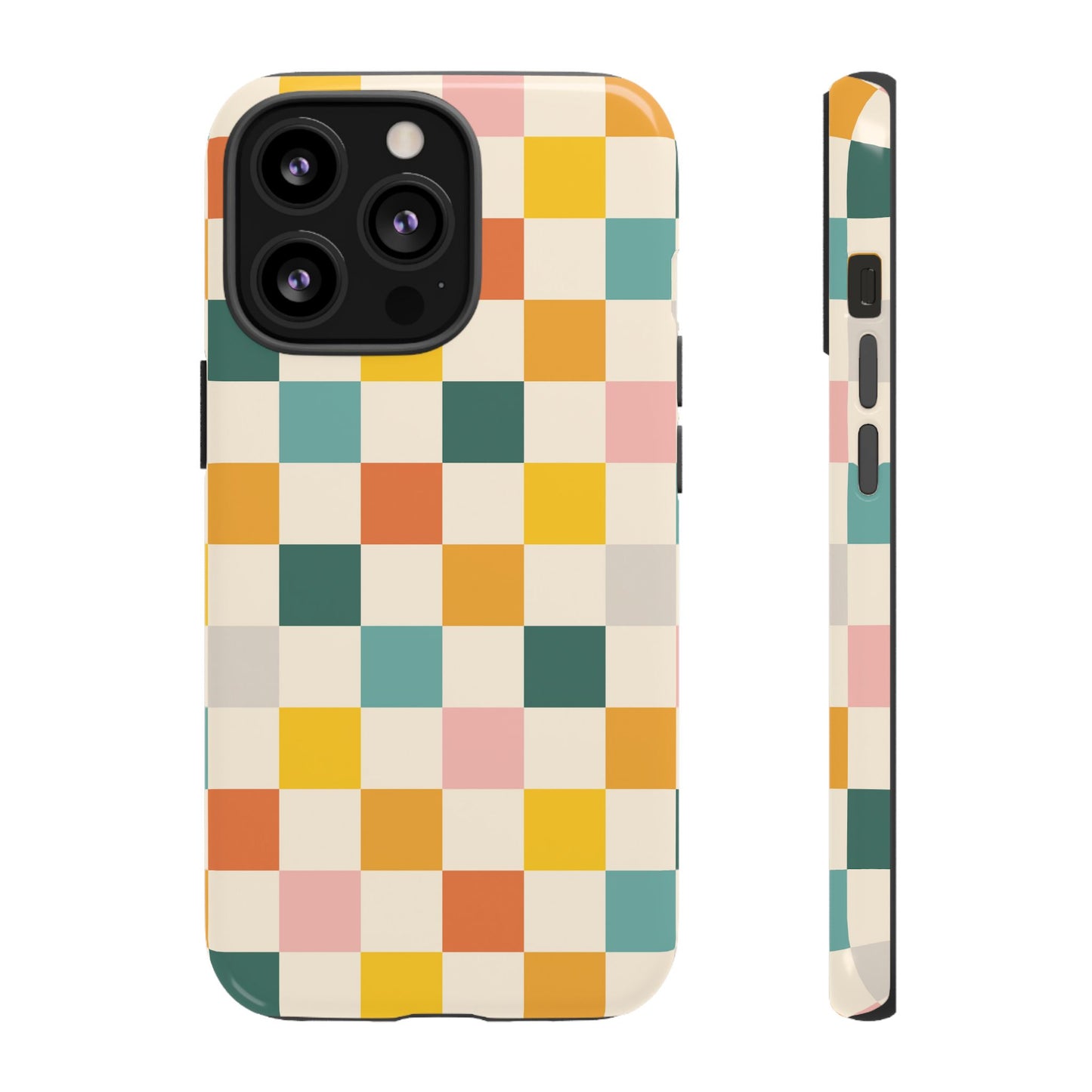 Retro 70s Gingham iPhone Tough Case