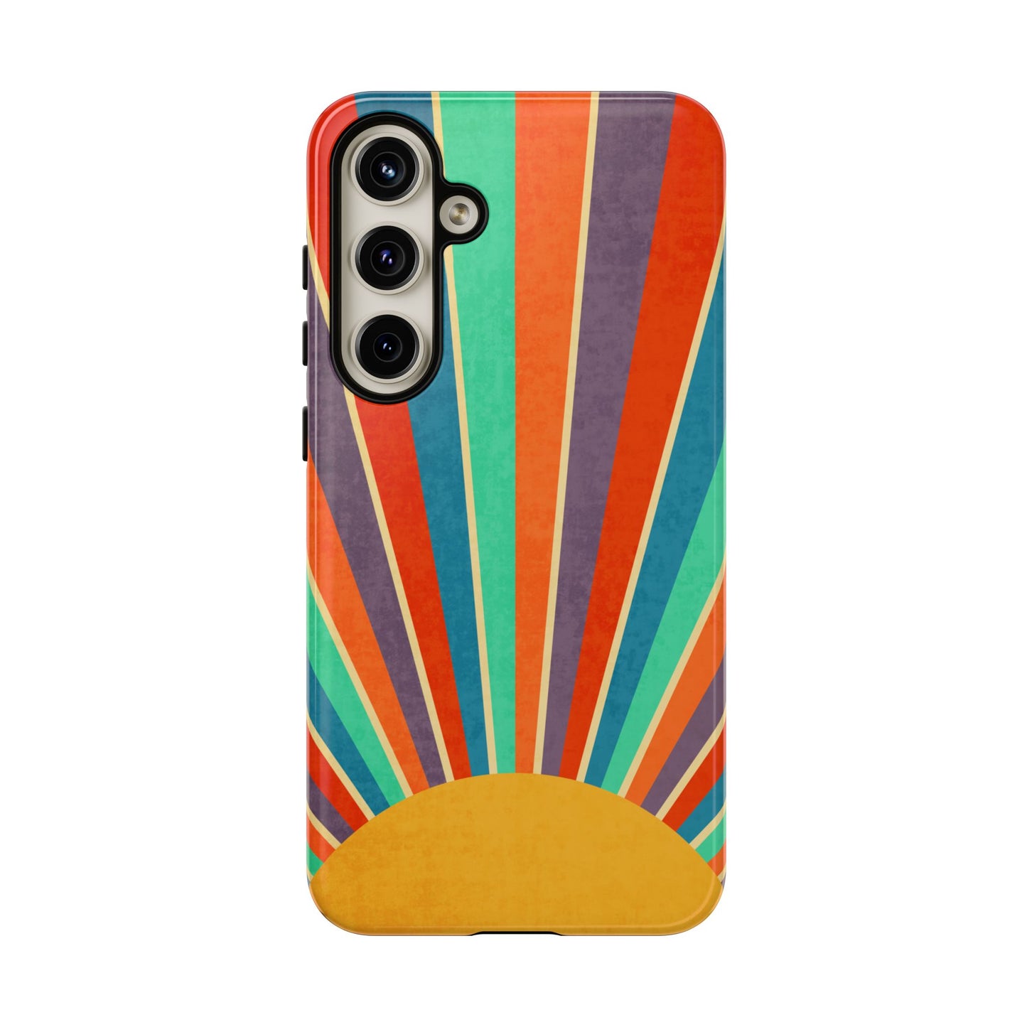 Retro Rainbow Sunburst Samsung Galaxy Tough Case