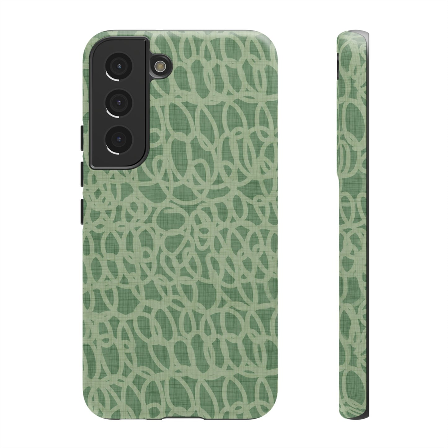 Sage Green Scribble Loops Samsung Galaxy Tough Case