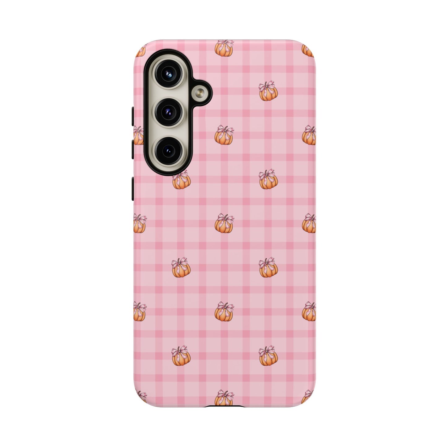 Pink Gingham Pumpkins Samsung Galaxy Tough Case