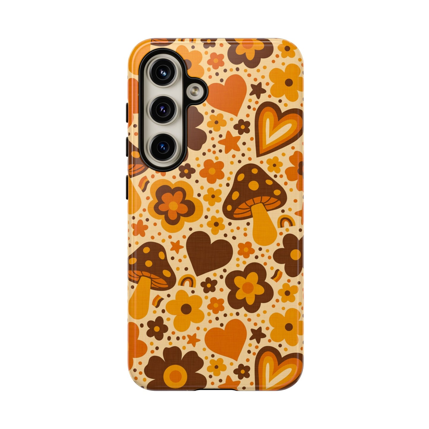 Groovy Harvest Mushrooms, Hearts and Flowers Samsung Galaxy Tough Case