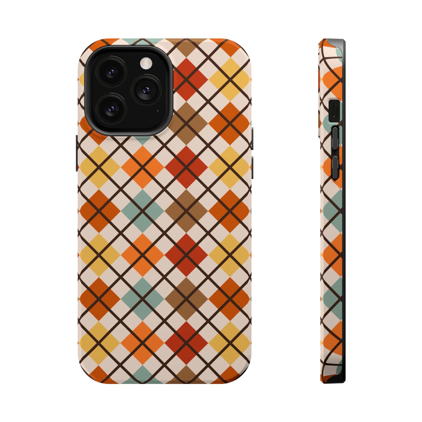 Autumn Argyle MagSafe® Tough iPhone Case