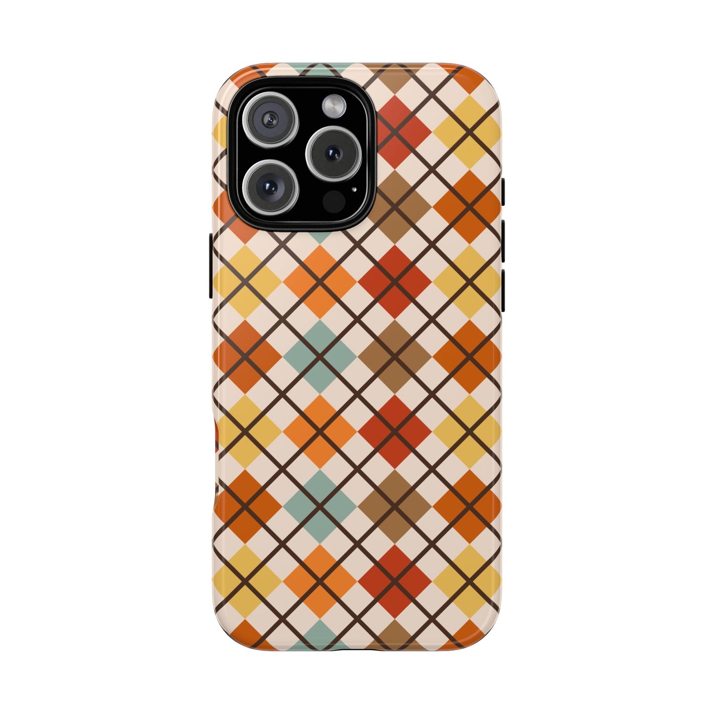 Autumn Argyle Tough iPhone Case