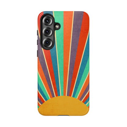 Retro Rainbow Sunburst Samsung Galaxy Tough Case