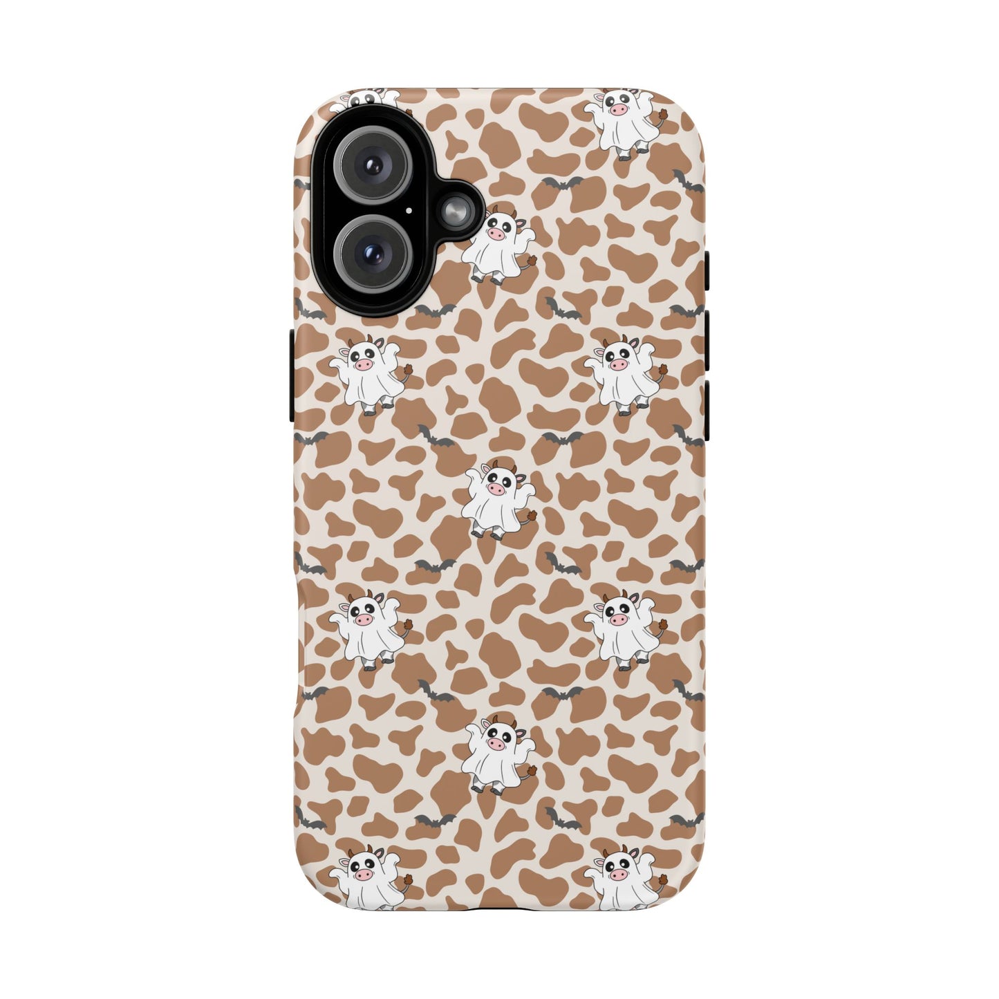 Brown Moo Ghosts & Bats iPhone Tough Case