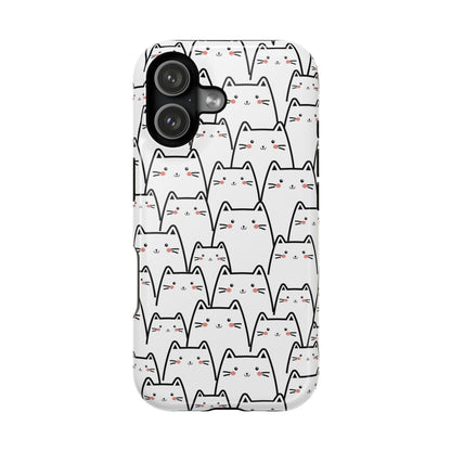 Kawaii Cat Crowd MagSafe® Tough iPhone Case