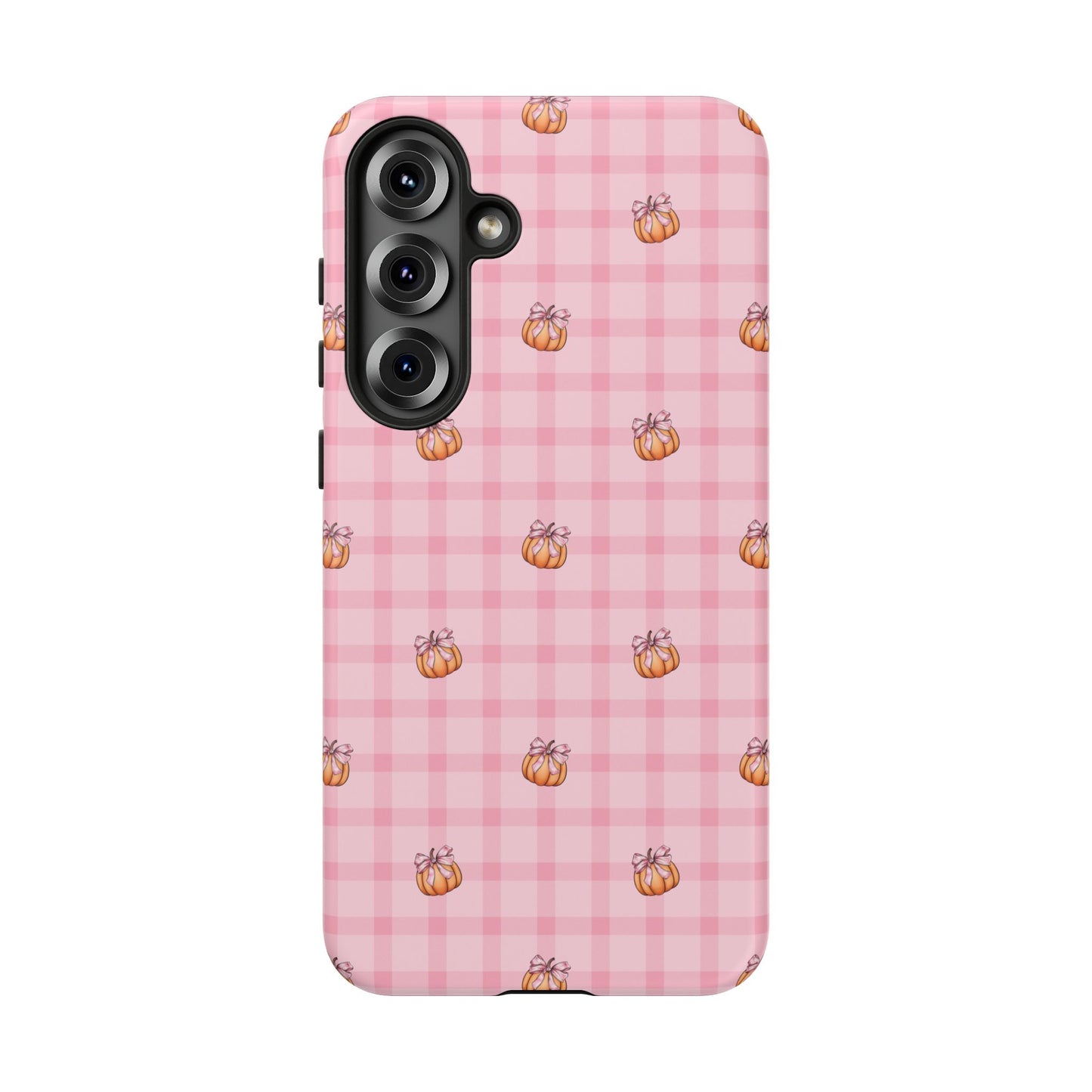 Pink Gingham Pumpkins Samsung Galaxy Tough Case