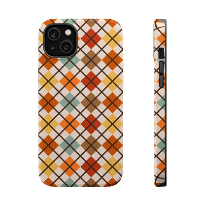Autumn Argyle MagSafe® Tough iPhone Case