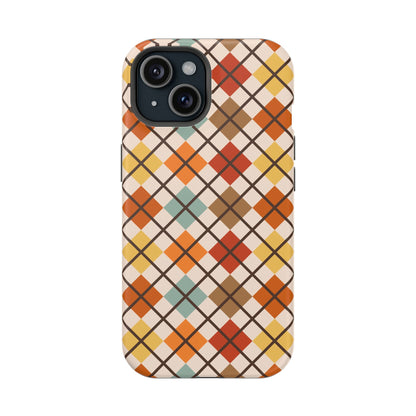 Autumn Argyle MagSafe® Tough iPhone Case