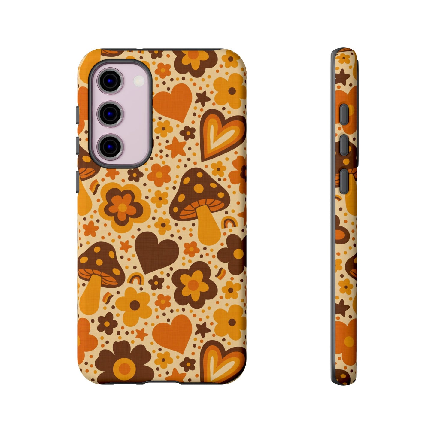 Groovy Harvest Mushrooms, Hearts and Flowers Samsung Galaxy Tough Case