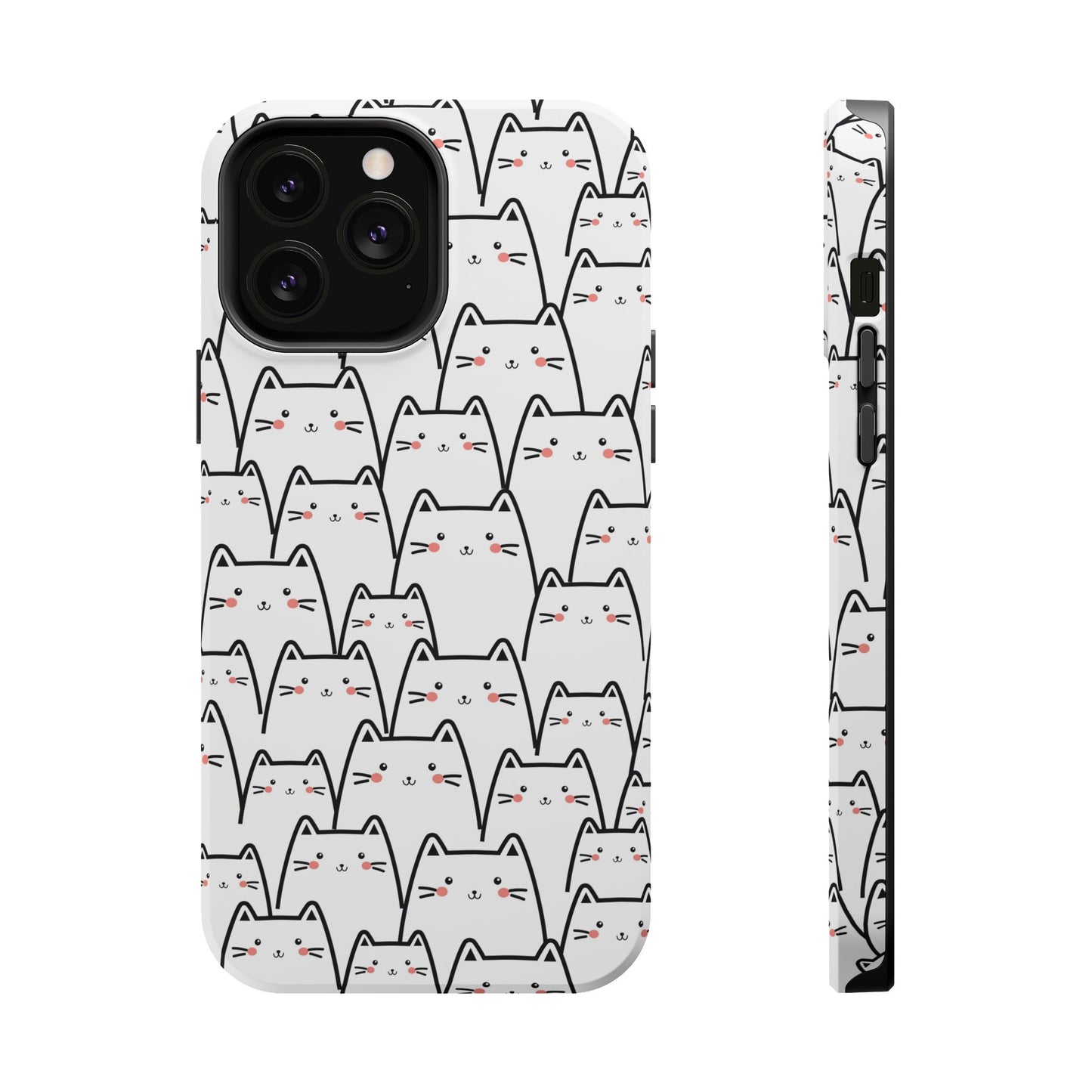 Kawaii Cat Crowd MagSafe® Tough iPhone Case