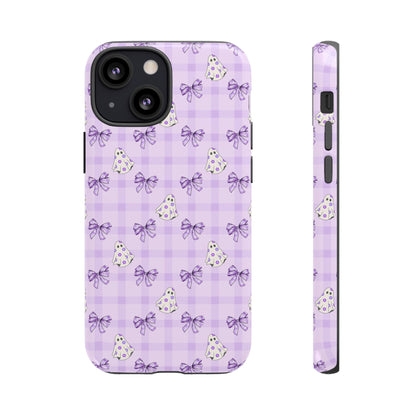 Purple Gingham Ghosts & Bows iPhone Tough Case