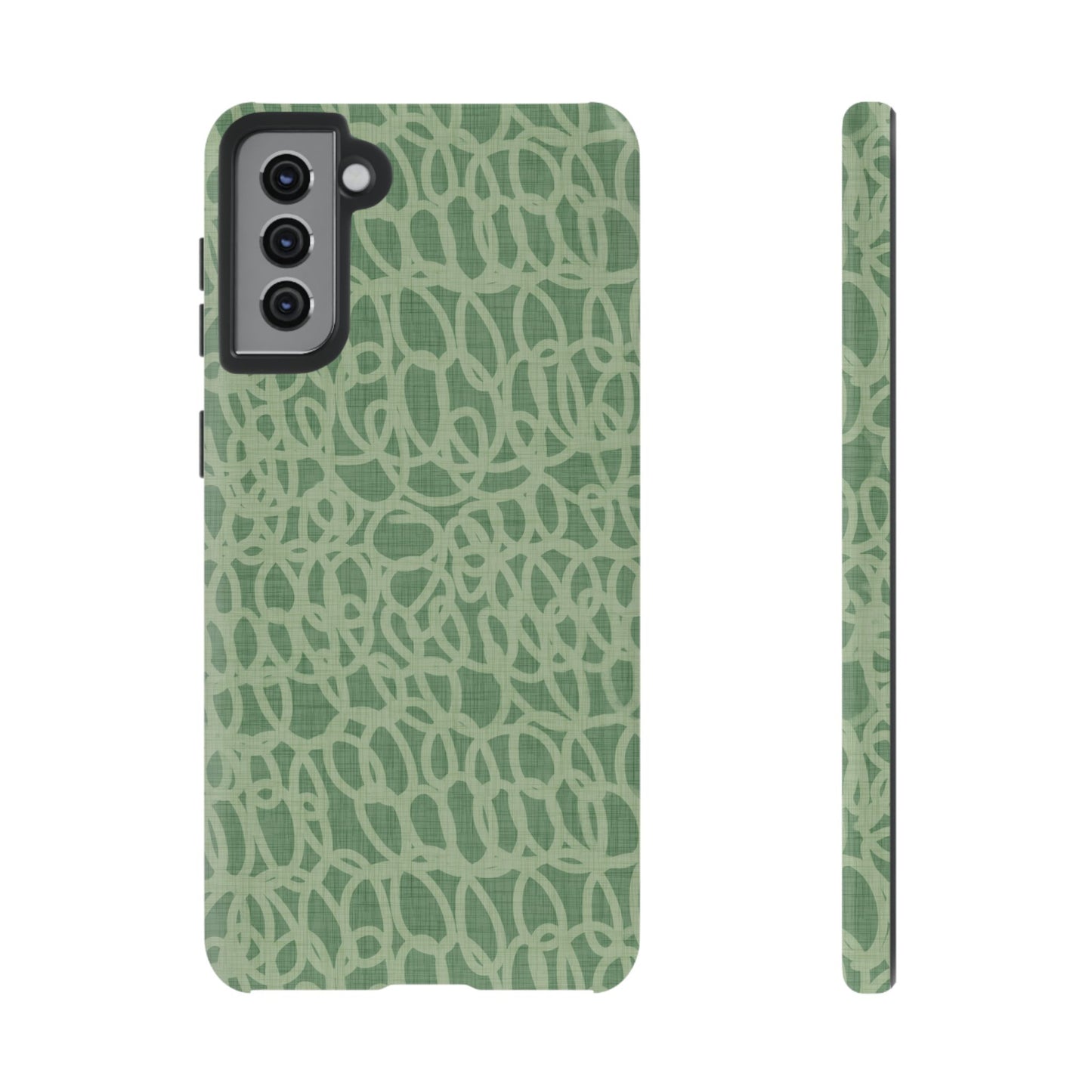 Sage Green Scribble Loops Samsung Galaxy Tough Case