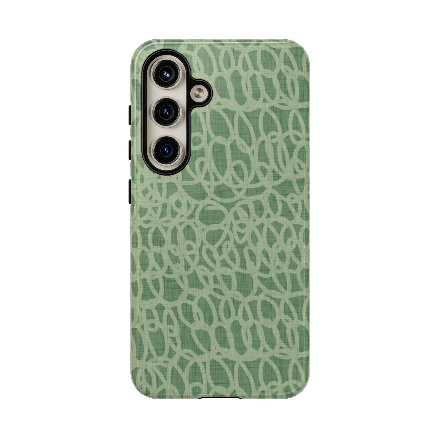 Sage Green Scribble Loops Samsung Galaxy Tough Case