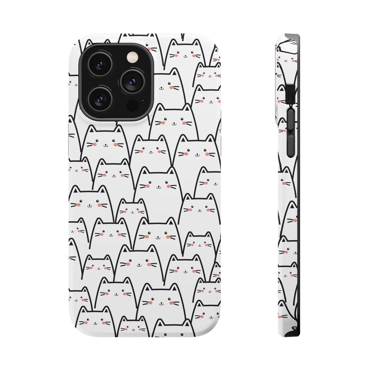 Kawaii Cat Crowd MagSafe® Tough iPhone Case