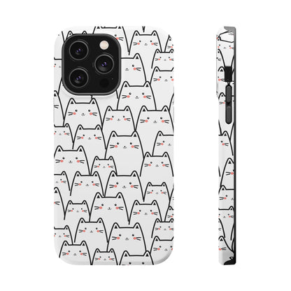Kawaii Cat Crowd MagSafe® Tough iPhone Case