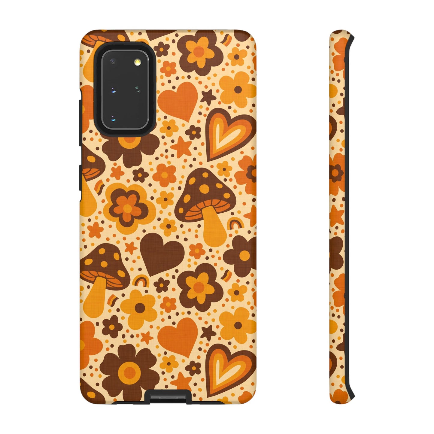 Groovy Harvest Mushrooms, Hearts and Flowers Samsung Galaxy Tough Case